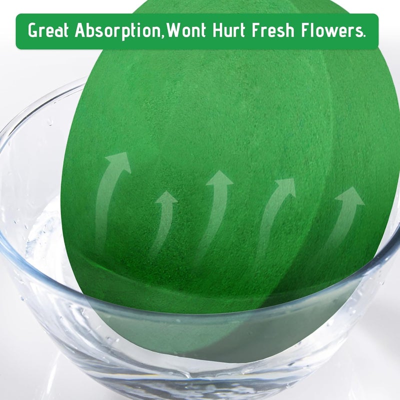 Max Shape 6 Pcs Floral Foam Round Blocks, Large Wet and Dry Green Foam for Artificial and Fresh Flower Arrangement,Flower Foam Blocks for Wedding Party Decorations (6.49 Inch) - Image 2